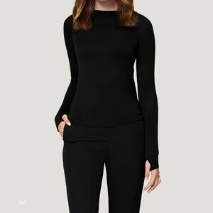 Mandala Long Sleeve Underscrub Black—Medium